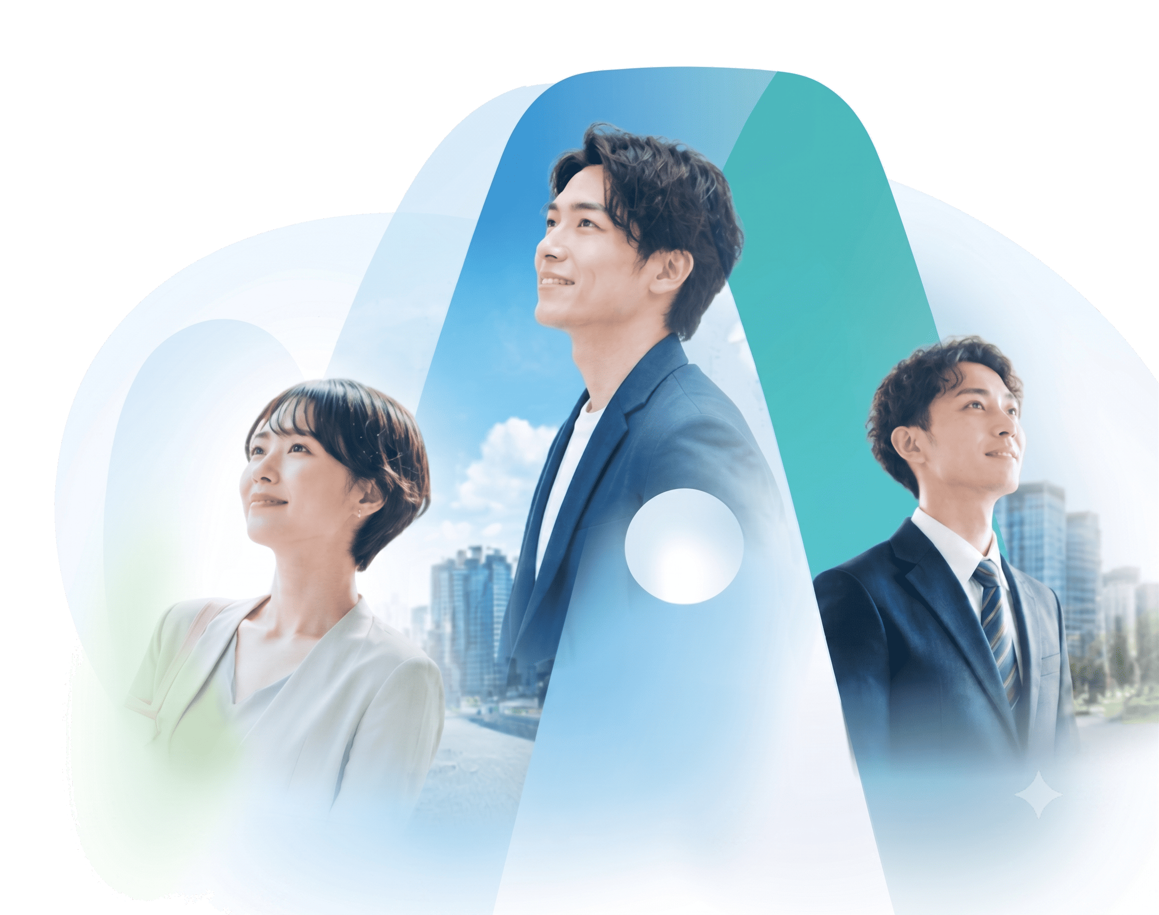 はたらく3人の人物